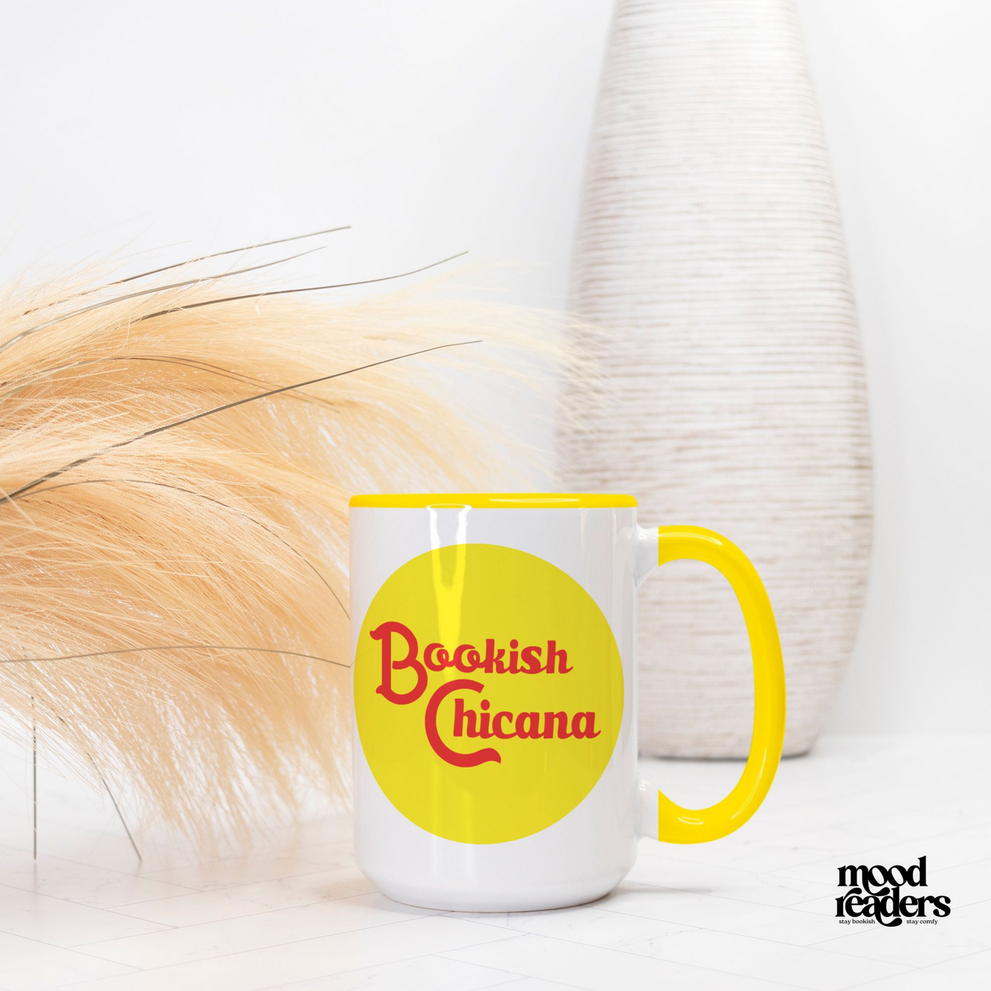 Bookish Chicana - Deluxe Yellow Mug 15oz