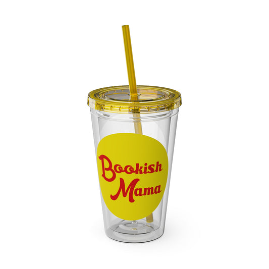 Bookish Mama - Pineapple Yellow Tumbler with Straw, 16oz (Copy)