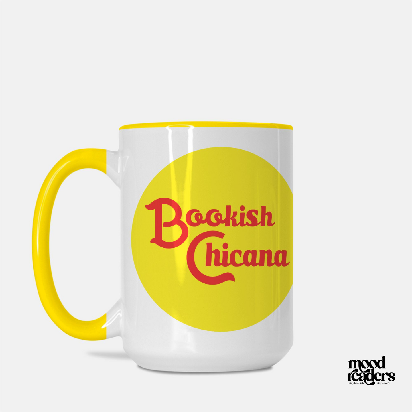 Bookish Chicana - Deluxe Yellow Mug 15oz